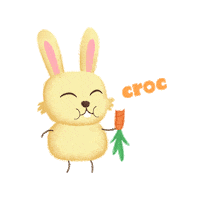 Rabbit Eating Sticker by PlayKids