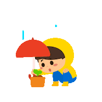 Rain Love Sticker by Jiligaga