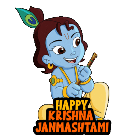 Krishna Janmashtami Sticker by Chhota Bheem