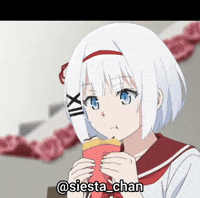 Girl Eating GIF
