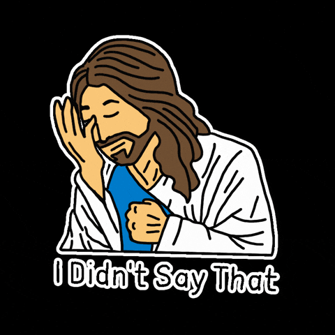 I Didnt Say That Black Jesus GIF by Pinned Pins
