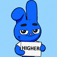Basedbunny bunny to the moon higher coinbase GIF