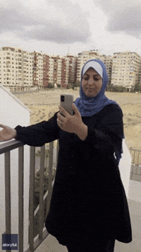 Explosion Interrupts Woman's Interview From Gaza