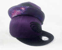 Capichecaps black purple galaxy snapback GIF