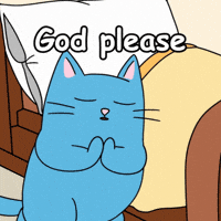 Tired Blue Cat GIF
