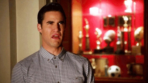 Disgusted Darren Criss GIF
