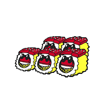 Sushi Roll Sticker by Arteco