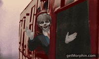 morphin travel horror bye harry potter GIF