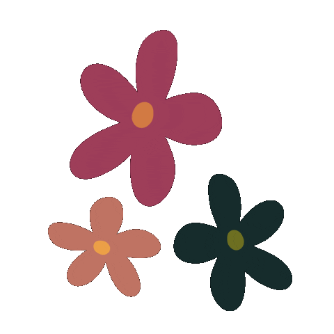 Happy Flowers Pink Sticker