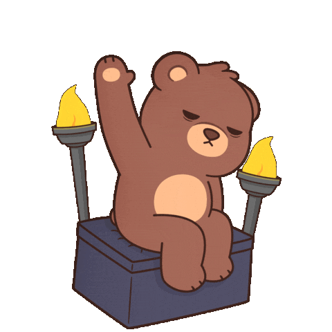 Teddy Bear Shut Up Sticker by BEARISH