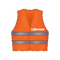 Orange Warnweste Sticker by FRIEDRICH VORWERK SE & Co. KG