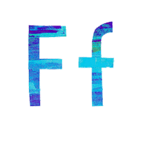 carter_higgins alphabet letters f ff Sticker