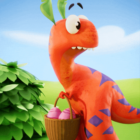 Hopping Easter Bunny GIF by Claynosaurz