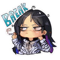 Ewel26 smoke break pause artigianelli Sticker