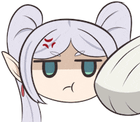 blasar_art anime girl pout frieren Sticker