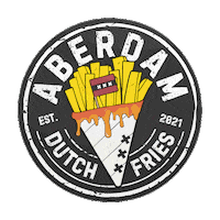 aberdam aberdam dutch fries aberdam dutch fries backyard beach collective Sticker
