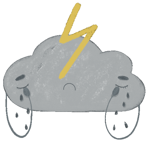 cathypavlova sad cloud samokatya Sticker