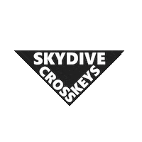 skydive_cross_keys skydiving skydive crosskeys cross keys Sticker