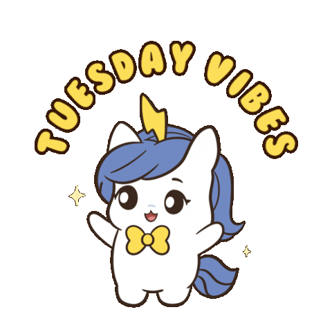 Happy Tuesday Sticker by Brave Unicorn