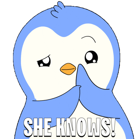 Speak She Knows Sticker by Pudgy Penguins