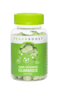 Veganboost hair vitamins hairvitamins veganboost vegan boost Sticker