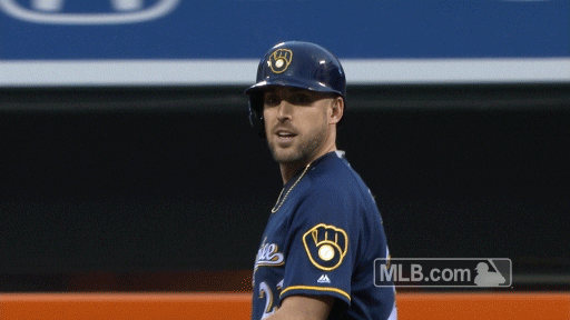 flexing milwaukee brewers GIF by MLB