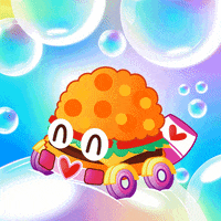 imaginaryones happy cute burger bubbles GIF