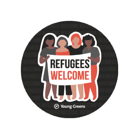 YoungGreens refugees welcome green party young greens Sticker