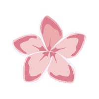 Pink Flower Sticker by Leahlani Skincare