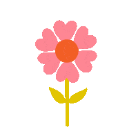 Heart Flower Sticker