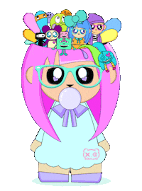 Berryland girl pink rainbow woman Sticker