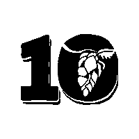 Anniversary 10Years Sticker by Manor Hill Brewing