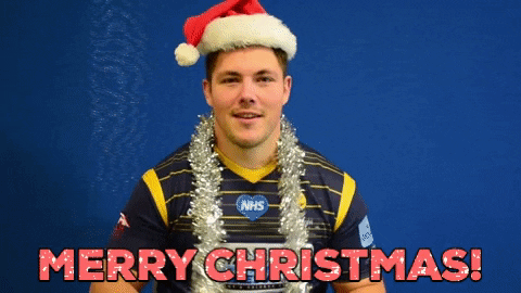 Merry Christmas Rugby GIF by Worcester Warriors