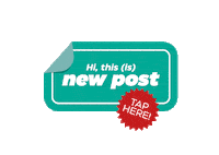 New Post Tap Here Sticker by IS Creative