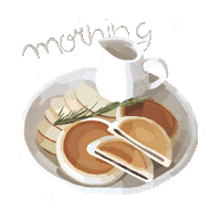gabwart food white morning cooking Sticker