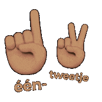 Eentweetje eentweetje een tweetje Sticker