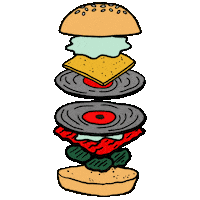 Vinyl Sticker by Lunchbox Records