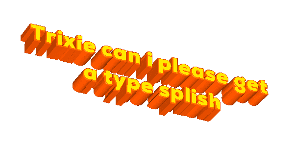 tdcnumberonefan giphycreatortest type trixie splish Sticker