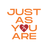 Just As You Are Heart Sticker by Dfly