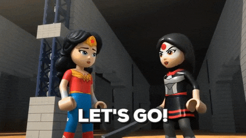 Wonder Woman Running GIF by LEGO