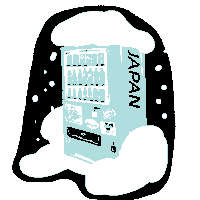 rhythmjapanpow vendingmachine niseko japow hakuba Sticker