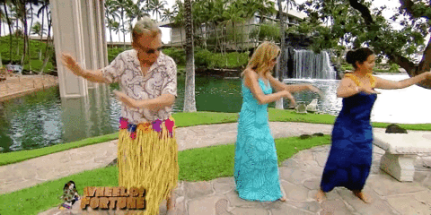 pat sajak hula GIF by Wheel of Fortune