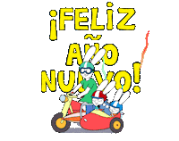 Happy New Year Moto Sticker by Simon Super Rabbit