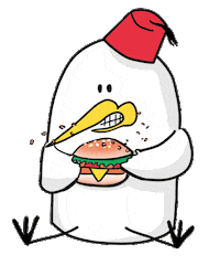 hungry bird Sticker by Noha Bahr