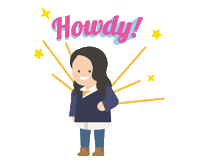 Howdy Sticker by Tyas