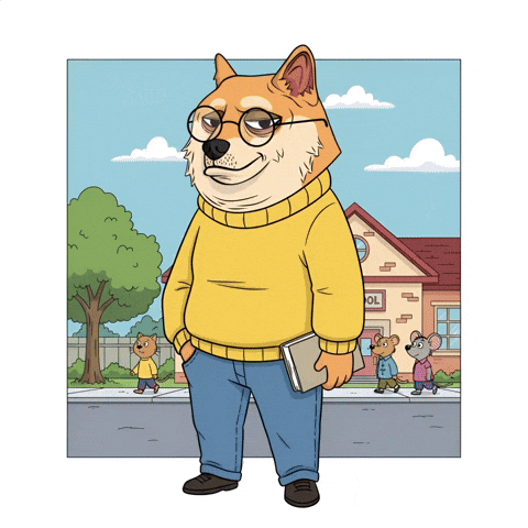 Back To School Illustration GIF by Doge Pound