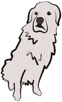 White Dog Sticker