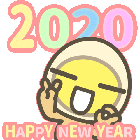 Happy New Year Egg Sticker by miluegg