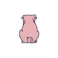 Pug Sticker by Katrin de Buhr