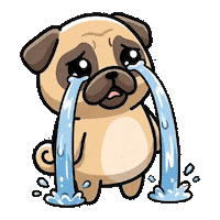 Sad Cry Baby Sticker by Pugs